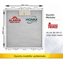 Hgnm E-Trading 320X260 mm Davlumbaz Filtresi 81471061 - 40472918 Teka De, Da, Bd, Dm, Ct, DS90, DM60, DS601