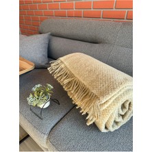 Özyün 🧶 %100 Yün Tek Kişilik Battaniye Doğal Naturel Boyasız