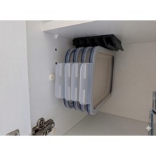 Atölye Matris 365 Saklama Kabı Kapak 6lı Tutucu Raf Askısı 13 x 12 cm Kapak Dahil Değildir. 3D Baskı Pla Plastik