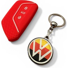 Volkswagen Golf  Tıguan Tayron Id-4 Id-7  Silikon Anahtar Kılıf ve Çift Yönlü Damla Anahtarlık