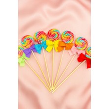 Candyemiro Rengarenk Fiyonklu Klasik Sarmal Lolipoplar