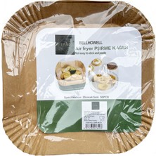 Dmr Esmer Airfryer Fırın Fritöz Tepsi Pişirme Kızartma Kağıdı - Kare - 20 Cm. - 50 Adet