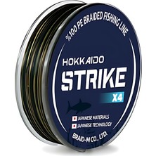 Hokkaido Strıke 150 Metre, X4 Moss Camo 0.50 Mm,42.8 kg Çeker Değeri,örgü,ip,ipek Misina,