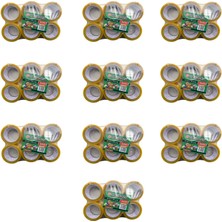 Hasbros Bant Şeffaf Koli Bandı / 45 mm x 100 Yrd - 91 Metre / 6'lı 10 Paket - 60 Rulo