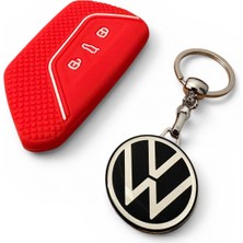 Volkswagen Golf  Tıguan Tayron Id-4 Id-7  Silikon Anahtar Kılıf ve Çift Yönlü Damla Anahtarlık