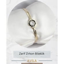 Zirkon Dokunuş Gold Tekli Kadın Bileklik
