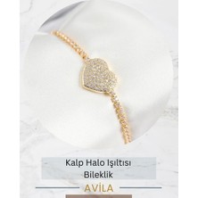 Kalp Işıltısı Asansörlü Kadın Bileklik