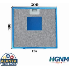 Hgnm E-Trading Simfer Uyumlu Davlumbaz 30X30 cm Arka Aralık 12 5 cm Aspiratör Filtresi 300X300 mm