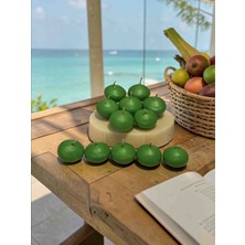 İV BLUE PURPLE Iv Blue Purple 12'li Açık Zümrüt Yeşili Suda Yüzen Mum