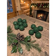 İV BLUE PURPLE Iv Blue Purple 12'li Zümrüt Yeşili Suda Yüzen Mum