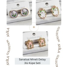 Sanatsal Karma Üçlüsü Küpe Seti Kadın Küpe