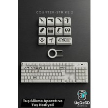 Cs Mekanik Klavye Tuşu Özel Tasarım Keycaps 11 Adet (Mx Cherry Uyumlu)