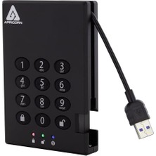 Apricorn Aegis Padlock 3.0 Sabit Sürücü Şifrelenmiş 500 GB Harici Olarak Taşınabilir 2,5" 6,4 cm USB 5400 Rpm Arabellek: 8 MB Fıps 197