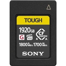 Sony Cfexpress Tip A 1920 GB Dayanıklı (CEAG1920T) - 800 Mb/s Okuma, 700 Mb/s Yazma, IP57, Isıya Dayanıklı - 4k/8k Video ve Yüksek Hızlı Fotoğrafçılık Için Mükemmel