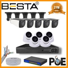 Akıllı Durak 5 Mp 5 Iç Mekan 5 Dış Mekan Kameralı Ip Poe Güvenlik Seti