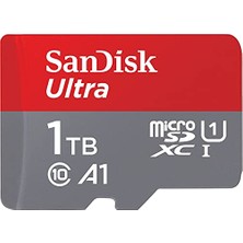 Sandisk Ultra 1 Tb Microsdxc Bellek Kartı + 120 Mb/s'ye Kadar A1 Uygulama Performansına Sahip Sd Adaptörü, Sınıf 10, U1