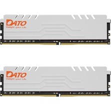 Dato 32 GB Ram (16 GB x 2), Ddr4 3200 Mhz, Soğutucu Ile, PC4-25600 CL16 1,35 V 288 Pimli Ecc Olmayan Udımm, Oyun Için Masaüstü Bellek Modülü, Aşırı Beyaz