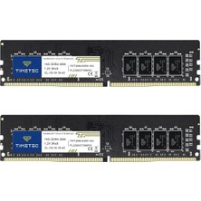 Timetec Premium 32 GB Kıt (2X16 Gb) Ddr4 2666 Mhz PC4-21300 Ecc Olmayan Arabelleksiz 1.2 V CL19 2rx8 Çift Kademeli 288 Pin Udımm Masaüstü Bellek Ram Modülü Yükseltmesi