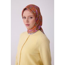 Belli Etnik Desen Saf Ipek Twill Eşarp  - 2026 Ilkbahar-Yaz (T)   4314-31