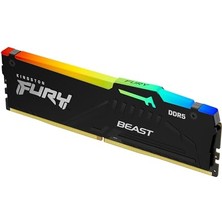 Kingston Fury Beast Siyah Rgb 16 GB 6000MT/S Ddr5 CL36 Dımm Masaüstü Oyun Belleği Tek Modül Amd Expo/ Intel Xmp - KF560C36BBE2A-16