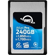 Owc Atlas Pro Yüksek Performanslı Cfexpress 4.0 Tip A 240 GB Bellek Kartı Profesyonel Kalitede 1850 Mb/s'ye Kadar Okuma ve 1700 Mb/s'ye Kadar Yazma Hızı