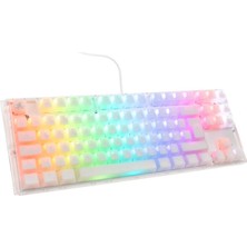 Ducky One 3 Aura Beyaz Tkl Oyun Klavyesi, Rgb LED - Mx Sessiz Kırmızı