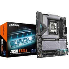 Gigabyte Gıgabyte Z890 Eagle Anakart - Intel Core Ultra (Seri 2) Cpu'ları, 14+1+2 Fazlı Vrm'yi, 8800MHZ Ddr5'e (Oc), 1x Pcıe 5.0 M.2 + 3x Pcıe 4.0 M.2, 2.5gbe Lan, Usb4'ü Destekler