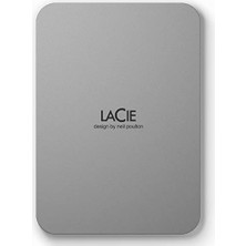 Lacie Mobile Drive Moon 4 Tb, Taşınabilir Harici Sabit Sürücü, 2,5 Inç, Mac ve Pc, Gümüş, Dahil. Veri Kurtarma Hizmeti (STLP4000400)