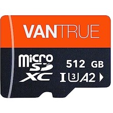 Vantrue 512 GB Microsd Hafıza Kartı, Uhs-I U3 4k, Adaptör Dahil, Araç Kamerası, Akıllı Telefon, Tablet, Aksiyon Kamerası ve Gözetleme Kamerası (512G) ile Uyumlu