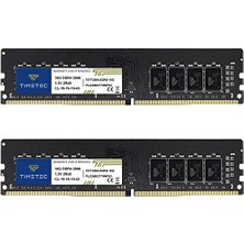Timetec 32GB Kıt (2X16GB) Ddr4 2666MHZ PC4-21300 Ecc Olmayan Arabelleksiz 1.2V CL19 2rx8 Çift Kademeli 288 Pin Udımm Masaüstü Bellek Ram Modülü Yükseltmesi