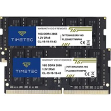 Timetec Hynix Ic 32 GB Kıt (2 x 16 Gb) Ddr4 2666 Mhz PC4-21300 Arabelleksiz Ecc Olmayan 1,2 V CL19 2rx8 Çift Kademeli 260 Pin Sodımm Dizüstü Dizüstü Bilgisayar Bellek Ram Modülü Yükseltmesi (32 Gb))
