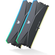 Acer Predator Hera Ddr5 Rgb Ram 32GB (16GBX2) 8000MHZ'E Kadar CL36 - Yalnızca Intel Z890 ve Amd X870 Için - Pc Bilgisayar Oyun Ram'i - Siyah