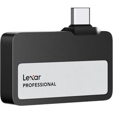 Lexar Professional Go Taşınabilir SSD 2 Tb, Ultra Kompakt, Apple Prores'i Destekler, 1050 Mb/s'ye Kadar Okuma ve 1000 Mb/s'ye Kadar Yazma, USB 3.2 Gen 2, IP65, iPhone 15/16 Pro Için, Siyah