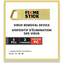 Fixmestick Virüs Temizleme Cihazı - 2 Yıl Boyunca 5 Bilgisayara Kadar Sınırsız Kullanım