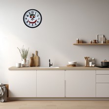 Akıllı Durak Siyah 36 cm Sebze Figürlü Eğlenceli Mutfak Duvar Saati