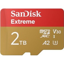 Sandisk Extreme Microsdxc Uhs-I Hafıza Kartı 2 Tb + Sd Adaptör, (Akıllı Telefonlar, Aksiyon Kameraları Veya Drone'lar Için, 240 Mb/s'ye Kadar Aktarım, 4K Uhd) Rescuepro Deluxe, Uhs-I, U3, V30