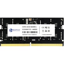 Bytefest Ddr5 Ram 32 GB 5600 Mhz PC5-44800 CL46 1.1 V Sodımm 262-PIN Dizüstü/dizüstü Ram Bellek Modülü