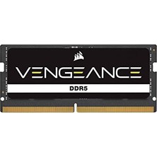 Corsair Corsaır Vengeance Sodımm Ddr5 Ram 32GB (1X32GB) 5200MHZ C44-44-44-84 1.10V Intel Xmp 3.0 Dizüstü Bilgisayar Belleği - Siyah (CMSX32GX5M1A5200C44)