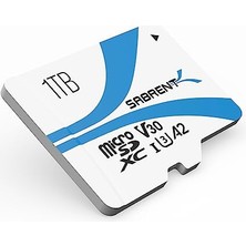 Sabrent Micro Sd Kart 1tb V30, Sd Kart Uhs-I A2, Hafıza Kartı Microsdxc, Class 10, U3, Full Hd ve 8k UHD Kart, 100 Mb/s'ye Kadar (SD-MQ30-1TB)