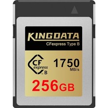 Kingdata Kıngdata Cfexpress Type B 256 Gb, 1750 Mb/s'ye Kadar Okuma, Kamera Için Cf Express Type B Kart Hafıza Kartı, Raw Kayıtlar ve 8k Videolar Için Mükemmel