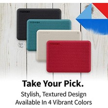 Toshiba Canvio Advance HDTCA40XR3CA Taşınabilir Harici Sabit Sürücü 4 Tb USB 3.0 Kırmızı