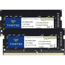 Timetec Premium 16 GB Kıt (2x8 Gb) Ddr4 2400 Mhz PC4-19200 Ecc Olmayan Arabelleksiz 1.2 V CL17 1rx8 Tek Sıralı 260 Pin Sodımm Dizüstü Dizüstü Bilgisayar Bilgisayar Bellek Ram Modülü Yükseltme