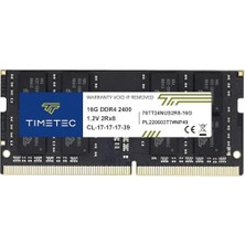 Timetec Premium 16 GB Ddr4 2400 Mhz PC4-19200 Ecc Olmayan Arabelleksiz 1.2 V CL17 2rx8 Çift Sıralı 260 Pin Sodımm Dizüstü Dizüstü Bilgisayar Ram Bellek Modülü Yükseltme