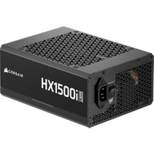 Corsair Corsaır HX1500I Shift Tam Modüler Atx Güç Kaynağı - Dahili Icue Lınk Sistem Hub'ı, Çift Yerel 12V-2X6 Kablo, Atx 3.1 ve Pcıe 5.1, Yana Monte Konnektörler, Cybenetics Platinum - Siyah