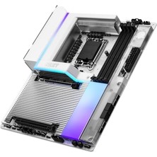 Nzxt N9 Z890 - Core Ultra Için Intel Z890 Lga 1851 Atx Oyun Anakartı (Seri 2) - 20+1+1, Ddr5, 5x M.2, Pcıe 5.0, Wi-Fi 7, 5gbe, Thunderbolt 4 - Rgb, Tam Metal Kapak - Beyaz Pcb