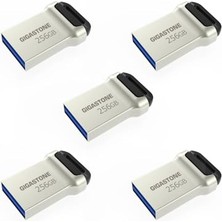 Gigastone Gıgastone 256 GB Nano Flash Sürücü (5'li Paket) Z90 USB 3.2 Gen 1, 120 Mb/s Ultra Hızlı, Mini, Metal Tasarım, Veri Depolama, Pc/mac/tv/araba Için Yedekleme, USB 2.0/3.0/3.1 Uyumlu
