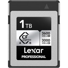 Lexar Professional Cfexpress 4.0 Tip B 1 Tb, 3600 Mb/s'ye Kadar Okuma, 2600 Mb/s'ye Kadar Yazma Hızına Sahip Tybe B Kartı, 8k Raw Video Için Cf Kart, Dslr Için Cf Hafıza Kartı, Xqd Kameralı Ters