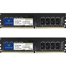 Timetec 16GB Kıt (2X8GB) Ddr4 2666MHZ PC4-21300 Arabelleksiz Ecc Olmayan 1.2V CL19 1rx8 Tek Sıralı 288 Pin Udımm Masaüstü Bilgisayar Bilgisayar Bellek Ram Modülü Yükseltmesi (16GB KIT(2X8GB))