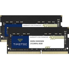 Timetec 16GB KIT(2X8GB) Ddr4 2133MHZ PC4-17000 Ecc Olmayan Arabelleksiz 1.2V CL15 1rx8 Tek Sıralı 260 Pin Sodımm Dizüstü Dizüstü Bilgisayar Bilgisayar Bellek Ram Modülü Yükseltmesi (16GB KIT(2X8GB))