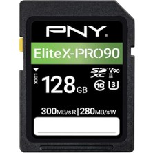 Pny 128 GB Elitex-Pro 90 Sınıf 10 U3 V90 Uhs-Iı Sd Flash Bellek Kartı